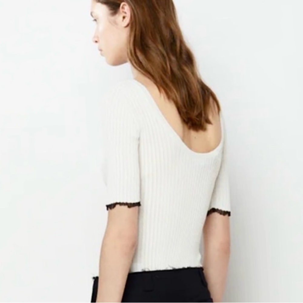 Proenza Schouler Open Back Ribbed Knit Sweater